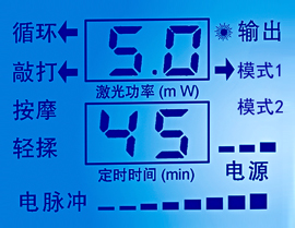 康兴三高半导体激光/低频治疗仪GX-2000A采用LED屏蓝光背景适合中老年人视觉-康兴官网